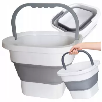 EXTRALINK Black Forest cubo plegable de silicona portátil para camping 17L