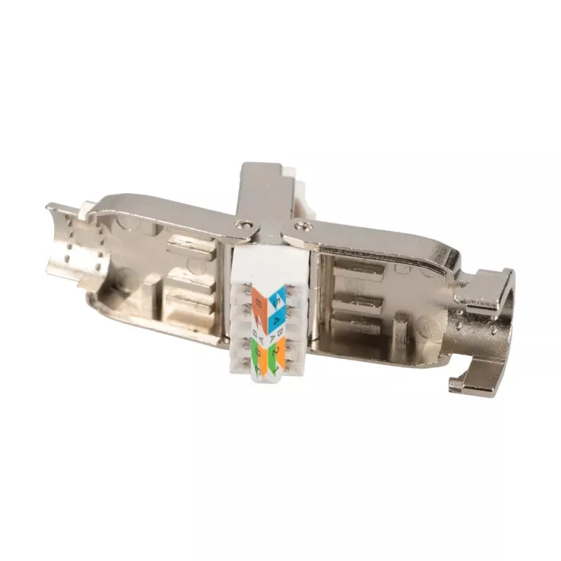 Extralink Conector RJ45 CAT6A sin herramientas – Conector Ethernet UTP 8P8C dorado 10Gbps