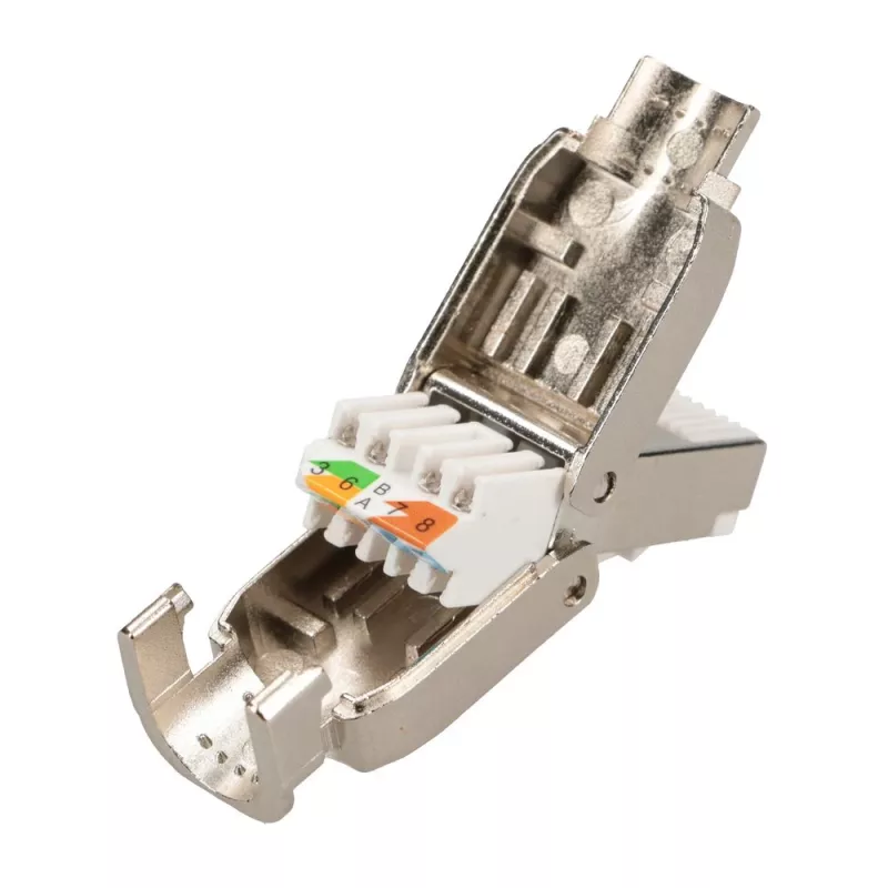 Extralink Conector RJ45 CAT6A sin herramientas – Conector Ethernet UTP 8P8C dorado 10Gbps