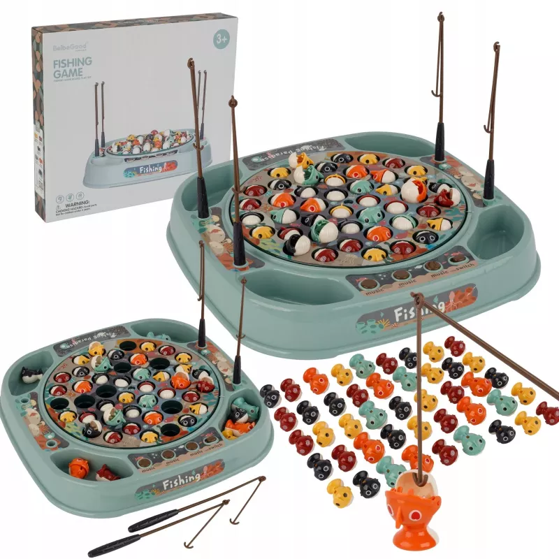 EXTRALINK Juego de pesca juego de habilidad 45 peces + 4 cañas música
