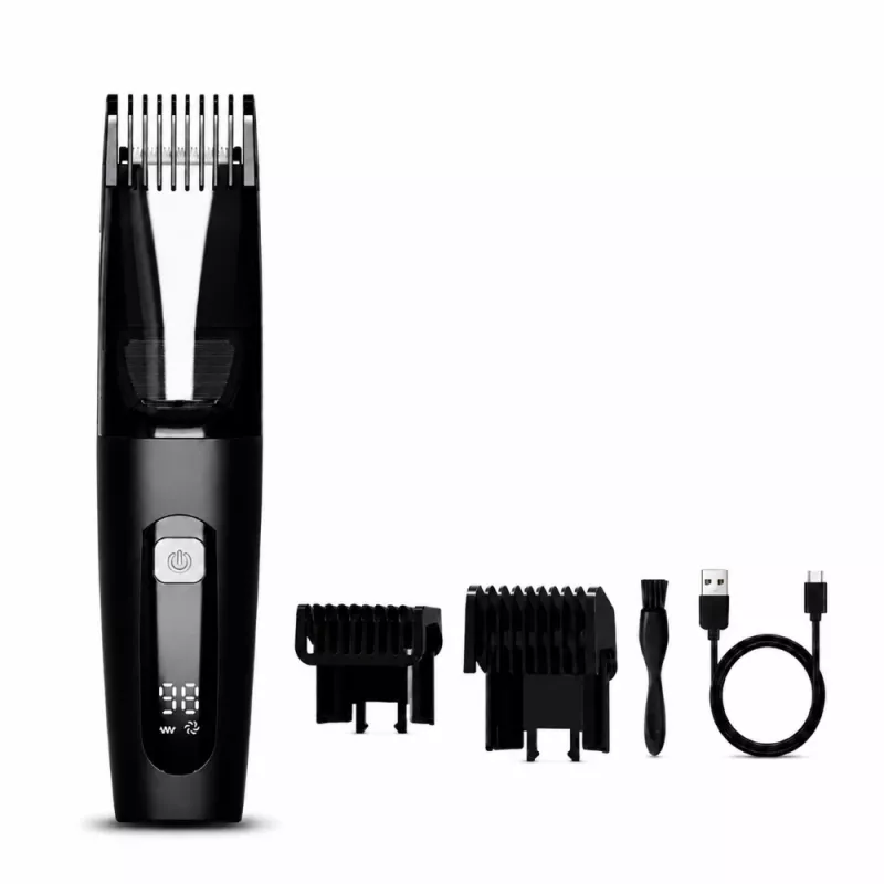 EXTRALINK Cortapelos y recortadora de barba con recipiente, 1-20 mm, USB-C, IPX6, 800 mAh