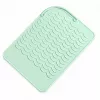 EXTRALINK HOME Alfombrilla de silicona termorresistente para planchas de pelo, 22x16 cm, verde