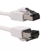 EXTRALINK Cable de red Cat.8 U/FTP 15m 40G plano, apantallado, con lámina, cobre, blanco