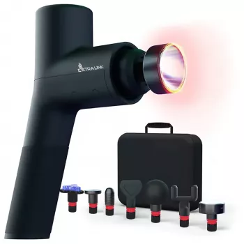Extralink Massage Gymgun Fit 2.0 Pro Pistola de masaje, 7 accesorios, 6 modos