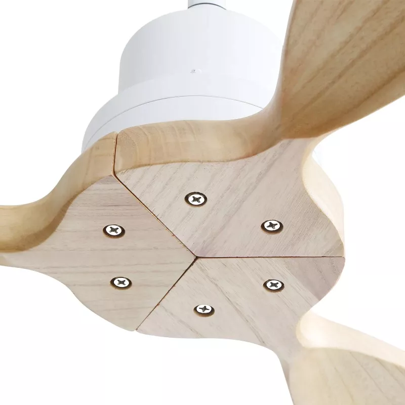Extralink Nature Pure 52 ventilador de techo Smart WiFi, 132 cm, aspas de madera, control por app