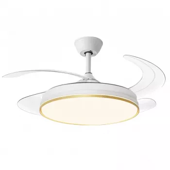 Ventilador de techo inteligente Extralink Phantom Wing 42 - blanco, 107 cm, control por app WiFi