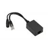 Extralink Inversor PoE 1 puerto, entrada 1x 1000Mb/s RJ45/conector hembra 10-30V, salida 48V