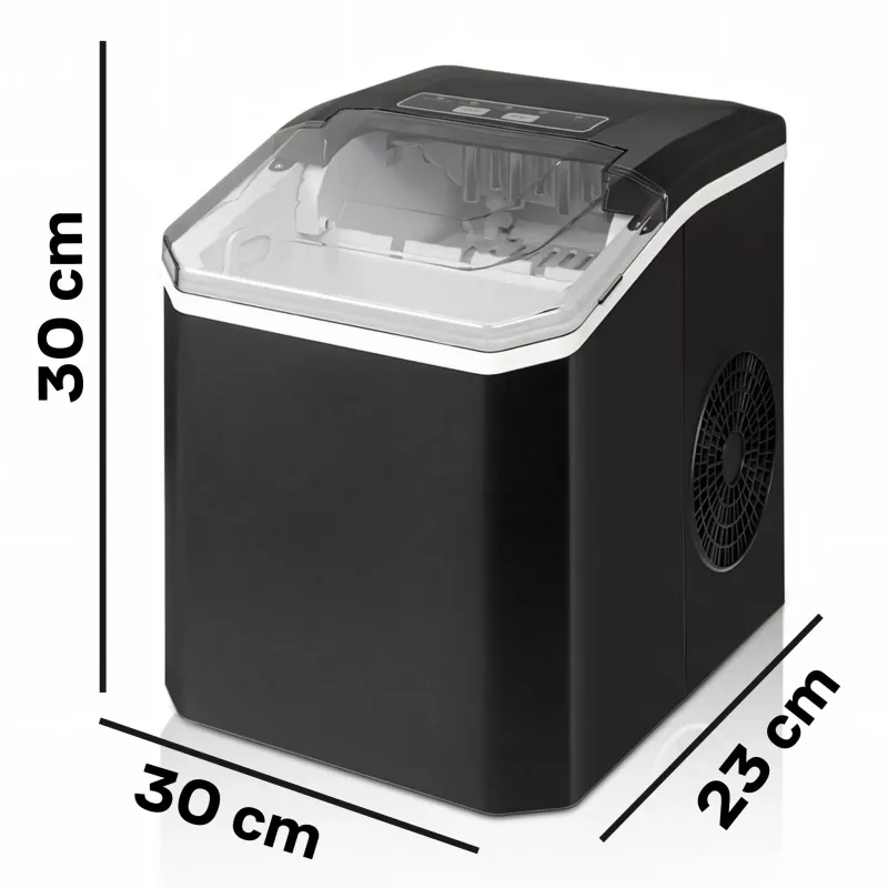 Extralink SmartLife Cube Ice Lite máquina de cubitos de hielo - 12 kg/24h, depósito de 1,8L, Bullet Ice, negro