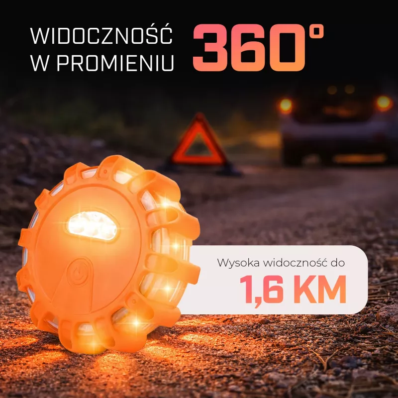 Extralink Smartlife luz de emergencia LED, USB-C, ámbar, IP67
