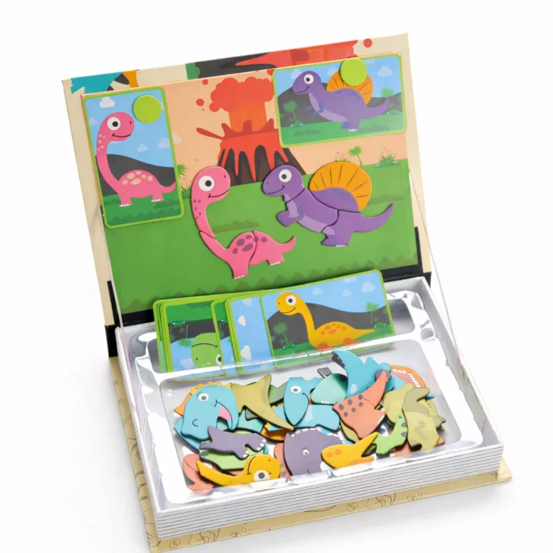 EXTRALINK TOYS Magnetic Puzzle Book 64 piezas dinosaurios