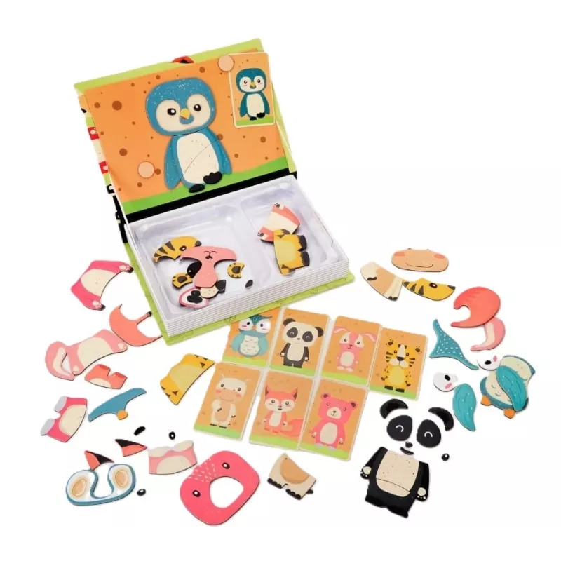 EXTRALINK TOYS Magnetic Puzzle Book Animals 68 piezas