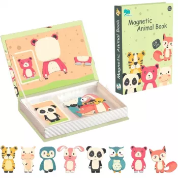 EXTRALINK TOYS Magnetic Puzzle Book Animals 68 piezas