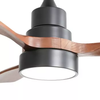 Extralink Walnut Dark 48 ventilador de techo inteligente WiFi, nogal oscuro, 122 cm, control por app