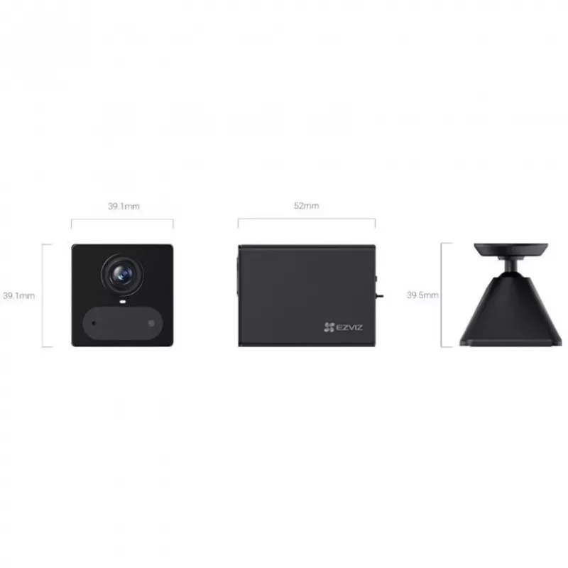 Cámara de vigilancia con batería EZVIZ CB2 2K+ 3MP 4G LTE con visión nocturna en color, IP65, detección PIR, audio bidireccional, microSD hasta 512 GB