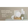 Kit de sensores para hogar EZVIZ CS-B1 – gateway Zigbee 3.0, detector de movimiento PIR y sensor de contacto, Wi-Fi, sirena de 90 dB, blanco
