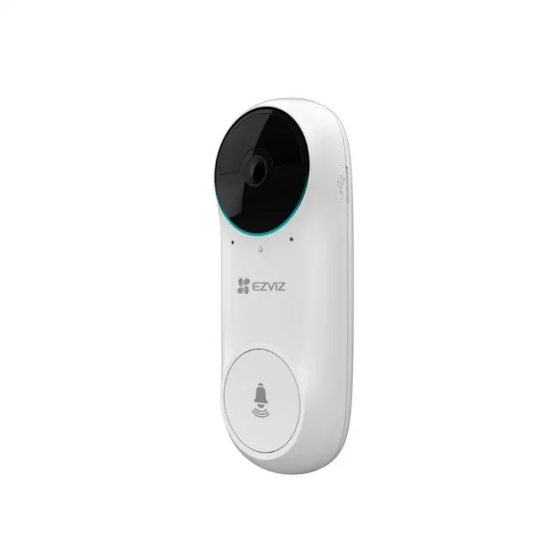 EZVIZ DB2C timbre con vídeo inalámbrico 1080p Full HD, campo de visión de 160°, visión nocturna, audio bidireccional, IP65, con batería, compatible con Alexa/Google Assistant
