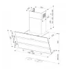 Campana de pared Faber Steelex EV8 LED WH/X A80, 80 cm, acero inoxidable