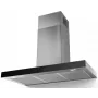 Faber Stilo Glass Smart A90 campana extractora de pared, 90 cm, 690 m³/h, clase energética B, LED, negro/acero inoxidable