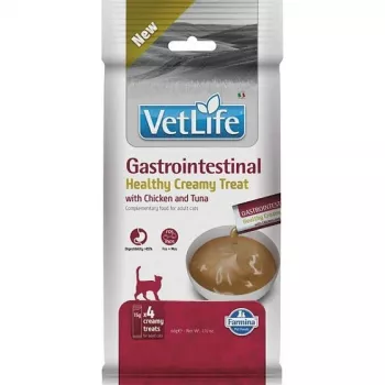 FARMINA VET LIFE CAT GASTROINTESTINAL snack cremoso con pollo y atún 60g
