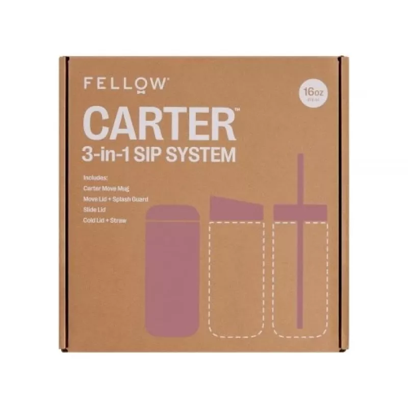 Fellow Carter Move Mug 3-in-1 473 ml vaso térmico con 3 tapas Powder Pink