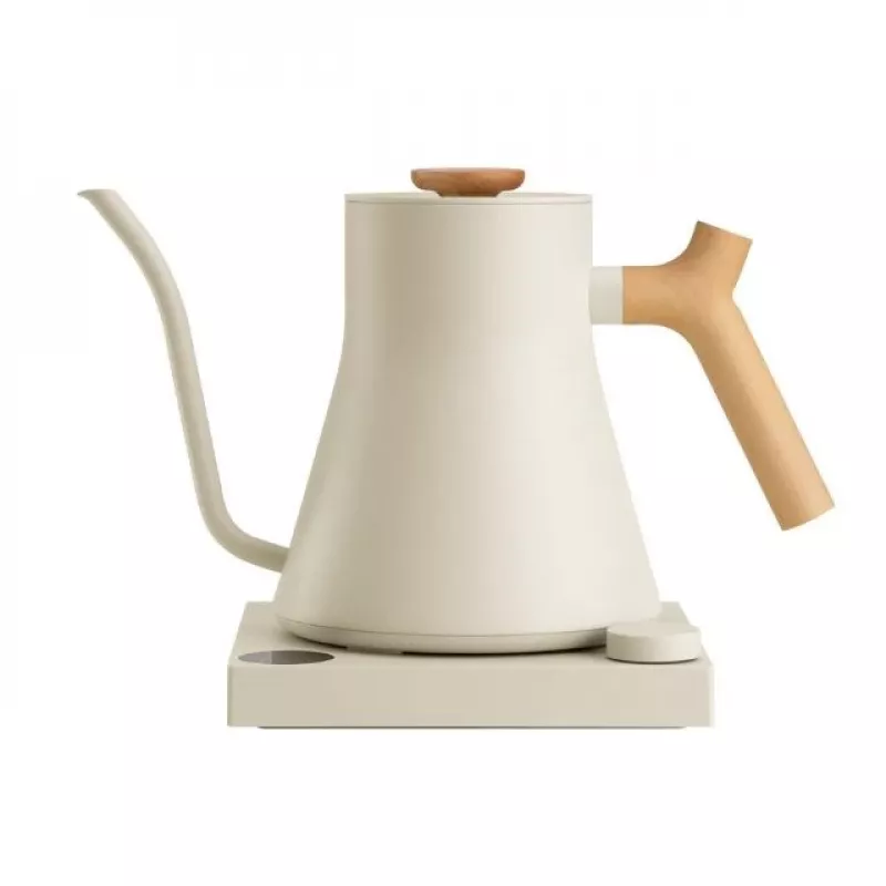 Fellow Stagg EKG PRO Hervidor eléctrico pour-over 900ml beige sésamo con mango de madera