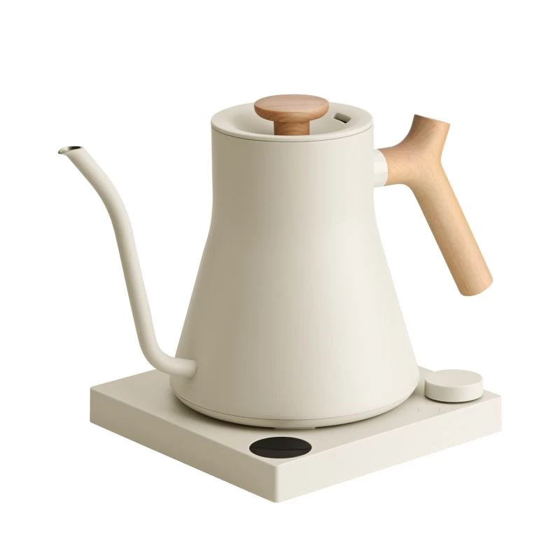 Fellow Stagg EKG PRO Hervidor eléctrico pour-over 900ml beige sésamo con mango de madera