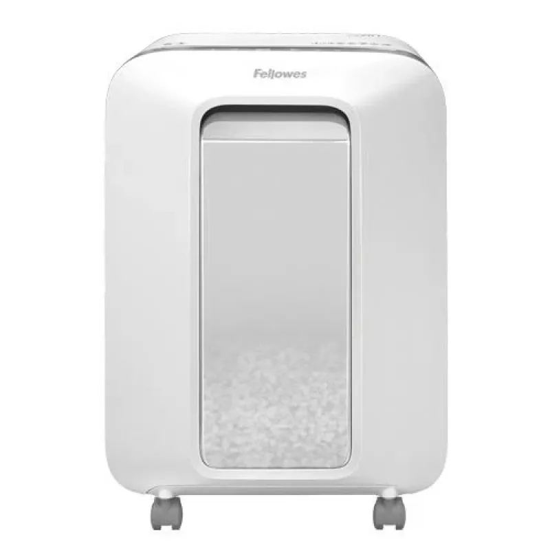 Destructora de papel Fellowes Powershred LX201 microcorte, 12 hojas, 22 litros, blanca