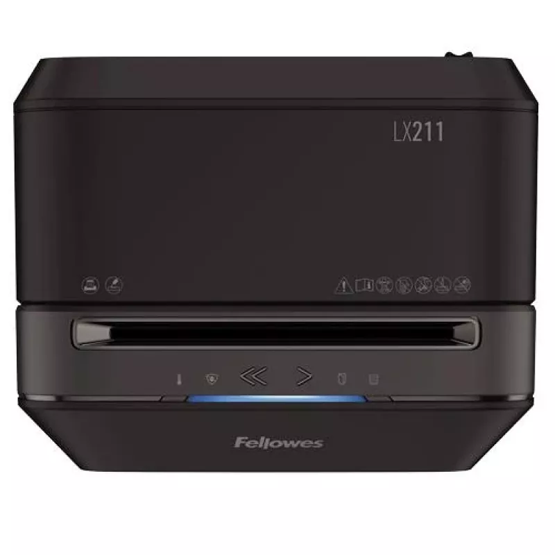 Destructora de papel Fellowes Powershred LX211 microcorte, negra, 15 hojas, 23 litros