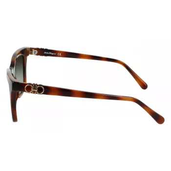 Ferragamo SF1027S-214 Gafas de sol para mujer Havana acetato cuadradas marrón degradado 55mm