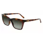 Ferragamo SF1027S-214 Gafas de sol para mujer Havana acetato cuadradas marrón degradado 55mm