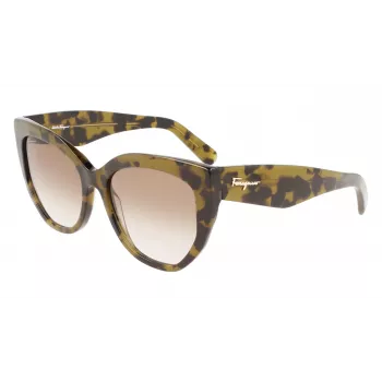 FERRAGAMO SF1061S-246 Mujer Gafas de sol Havana Acetato Marrón Degradado 56/18/145 mm