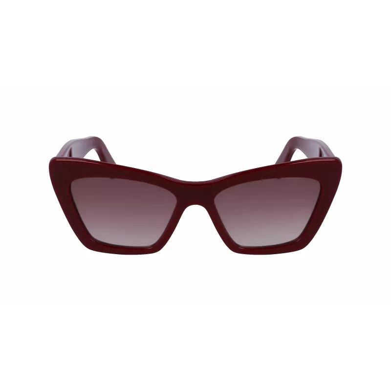 FERRAGAMO SF1081SE-603 Gafas de sol cat-eye para mujer burdeos marrón degradado 55 mm