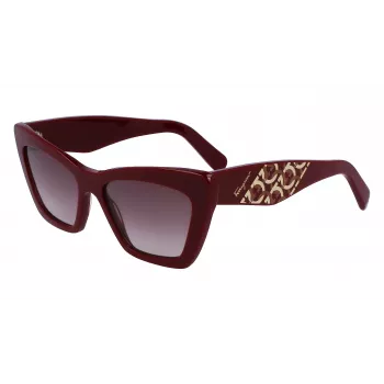 FERRAGAMO SF1081SE-603 Gafas de sol cat-eye para mujer burdeos marrón degradado 55 mm