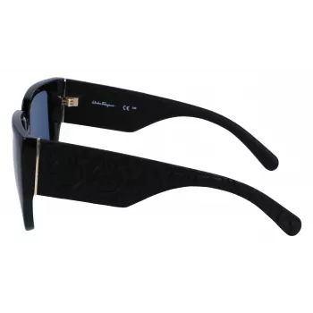 Ferragamo SF1088SE-001 Mujer Gafas de sol Butterfly Acetato Negro Gris 57mm