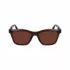 FERRAGAMO SF2001S-232 Gafas de sol unisex Havana marrón montura acetato cuadrada lentes marrones 54/20/145 mm