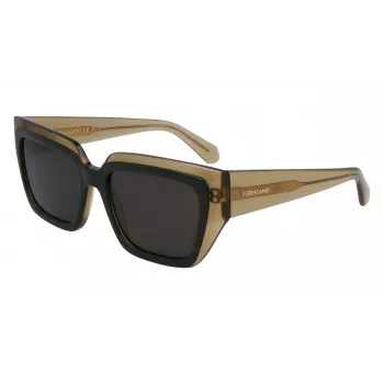 FERRAGAMO SF2002S-327 Gafas de sol de mujer Havana Acetato Marrón degradado 55mm
