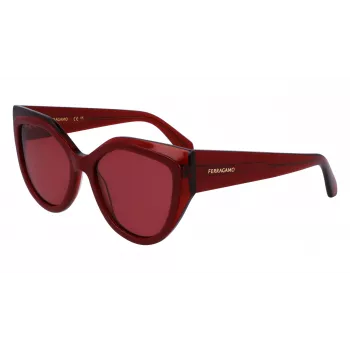 FERRAGAMO SF2004S-618 Gafas de sol mujer mariposa Havana acetato marrón lente degradada 53/18/140 mm