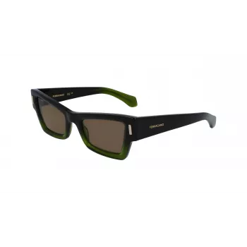 FERRAGAMO SF2006S-316 Gafas de sol para mujer Havana acetato marrón degradado 53mm