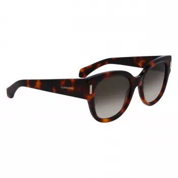 FERRAGAMO SF2007S-240 Gafas de sol de ojo de gato de mujer Havana marrón degradado 51mm