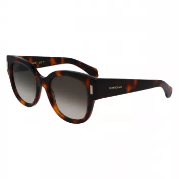 FERRAGAMO SF2007S-240 Gafas de sol de ojo de gato de mujer Havana marrón degradado 51mm