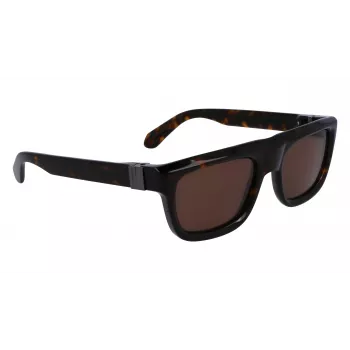 FERRAGAMO SF2009S-242 Gafas de sol cuadradas de acetato para hombre Havana marrón degradado 56/21/145 mm