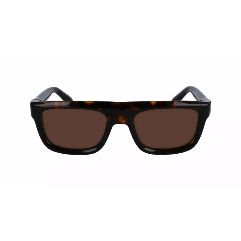 FERRAGAMO SF2009S-242 Gafas de sol cuadradas de acetato para hombre Havana marrón degradado 56/21/145 mm
