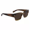 Ferragamo SF2010S-319 Gafas de sol hombre verde Havana cuadradas acetato 52mm