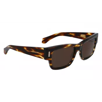 FERRAGAMO SF2011S-216 Gafas de sol hombre Dark Havana marrón degradado 53mm