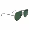 FERRAGAMO SF308S-44 Gafas de sol rectangulares de hombre - Montura acetato Havana marrón, lentes policarbonato grises, protección UV400