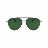 FERRAGAMO SF308S-44 Gafas de sol rectangulares de hombre - Montura acetato Havana marrón, lentes policarbonato grises, protección UV400