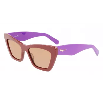 FERRAGAMO SF929S-209 Gafas de sol para mujer Havana Mariposa Acetato Marrón degradado 55/17/145 mm