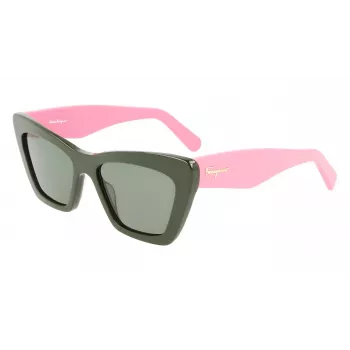 FERRAGAMO gafas de sol mujer SF929S-304 habana marrón rectangulares acetato 55 mm