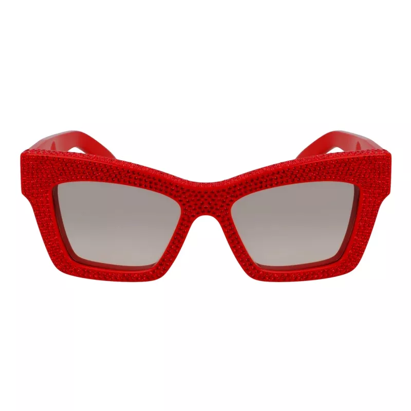Ferragamo Gafas de sol de mujer SF2045SR52176 montura acetato rectangular lentes marrón degradado 52/17/140 mm
