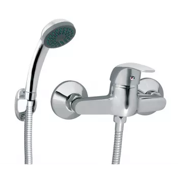 FERRO ELBA BEL77 Mezclador de ducha termostático con barra de ducha ajustable, cromado